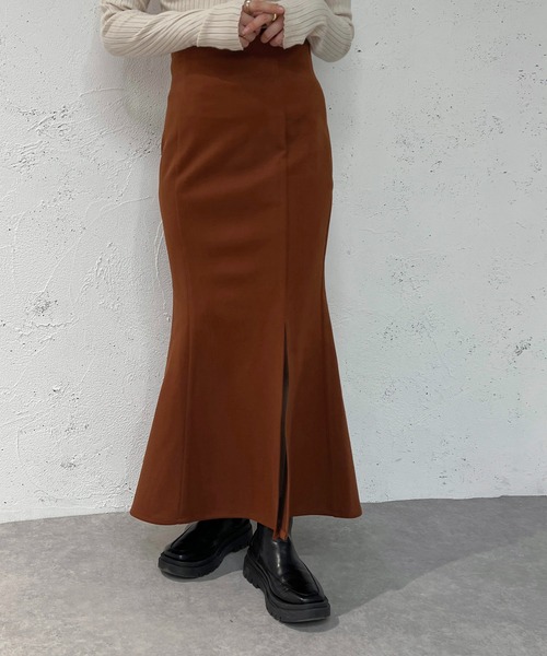 apres jour mignon(アプレジュールミニョン)の「スリットマーメイドスカート【ZOZOTOWN限定アイテム】(スカート・レディース・ブラック/オレンジ/オートミール・SMALL/MEDIUM/X-LARGE)」の12枚目の写真