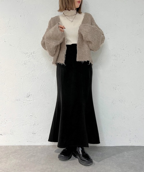 apres jour mignon(アプレジュールミニョン)の「スリットマーメイドスカート【ZOZOTOWN限定アイテム】(スカート・レディース・ブラック/オレンジ/オートミール・SMALL/MEDIUM/X-LARGE)」の7枚目の写真