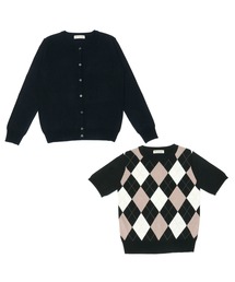 TOKYO SHIRTS | アーガイル柄 アンサンブルニット(アンサンブル)