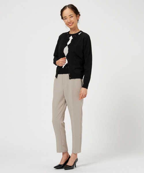 TOKYO SHIRTS（トウキョウシャツ）の「アーガイル柄 アンサンブルニット（アンサンブル・レディース・ネイビー/ブラック・M/L）」の6枚目の写真