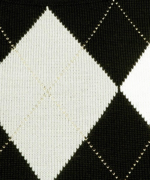 TOKYO SHIRTS（トウキョウシャツ）の「アーガイル柄 アンサンブルニット（アンサンブル・レディース・ネイビー/ブラック・M/L）」の7枚目の写真