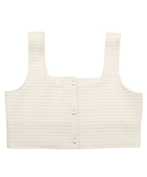 select MOCA(セレクトモカ)の「2WAYキルティングショートビスチェ(ベスト・レディース・オフホワイト/ブラック・FREE)」の18枚目の写真