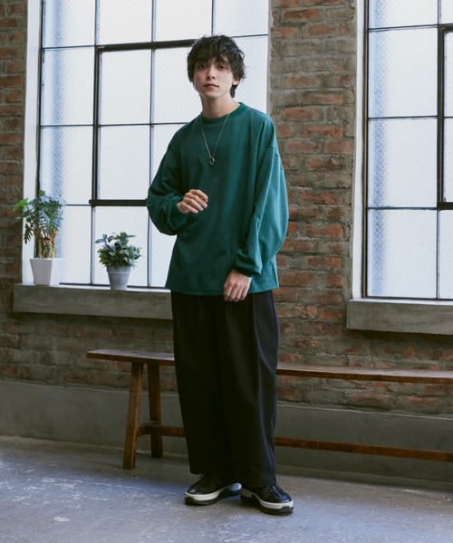 Alpinus(アルピナス)の「smoke color long sleeve Tee / スモークカラー ロングスリーブTシャツ(Tシャツ/カットソー・メンズ・ブルー/グリーン/パープル・SMALL/MEDIUM)」の7枚目の写真