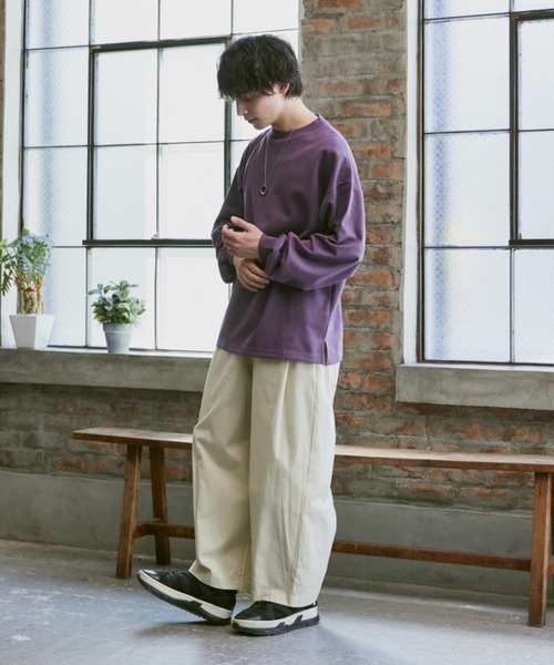 Alpinus(アルピナス)の「smoke color long sleeve Tee / スモークカラー ロングスリーブTシャツ(Tシャツ/カットソー・メンズ・ブルー/グリーン/パープル・SMALL/MEDIUM)」の10枚目の写真