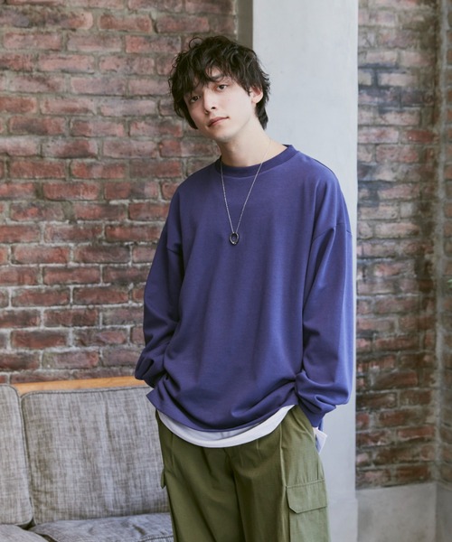 Alpinus(アルピナス)の「smoke color long sleeve Tee / スモークカラー ロングスリーブTシャツ(Tシャツ/カットソー・メンズ・ブルー/グリーン/パープル・SMALL/MEDIUM)」の16枚目の写真