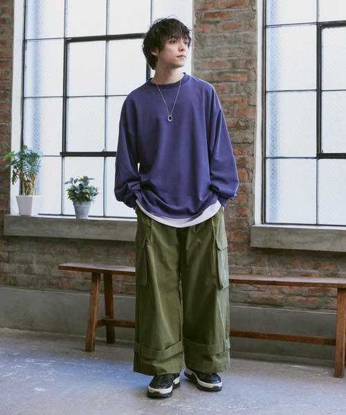 Alpinus(アルピナス)の「smoke color long sleeve Tee / スモークカラー ロングスリーブTシャツ(Tシャツ/カットソー・メンズ・ブルー/グリーン/パープル・SMALL/MEDIUM)」の13枚目の写真