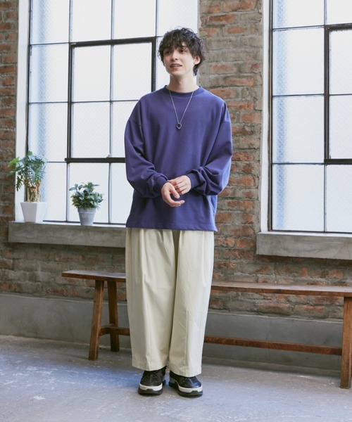 Alpinus(アルピナス)の「smoke color long sleeve Tee / スモークカラー ロングスリーブTシャツ(Tシャツ/カットソー・メンズ・ブルー/グリーン/パープル・SMALL/MEDIUM)」の18枚目の写真