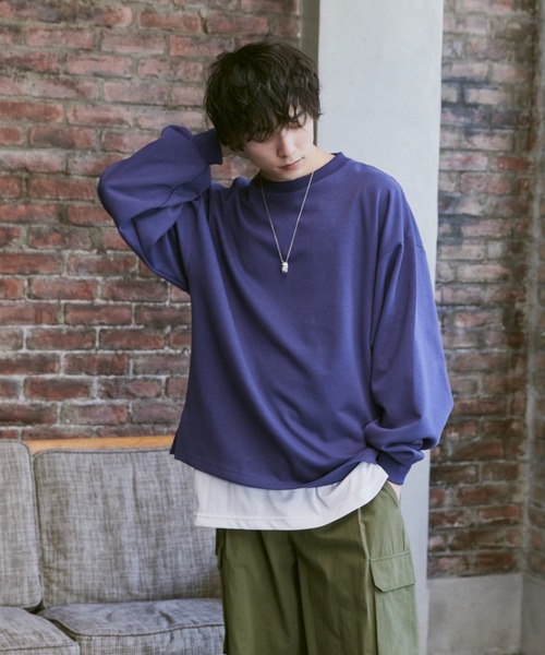 Alpinus(アルピナス)の「smoke color long sleeve Tee / スモークカラー ロングスリーブTシャツ(Tシャツ/カットソー・メンズ・ブルー/グリーン/パープル・SMALL/MEDIUM)」の15枚目の写真