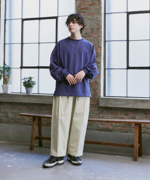 Alpinus(アルピナス)の「smoke color long sleeve Tee / スモークカラー ロングスリーブTシャツ(Tシャツ/カットソー・メンズ・ブルー/グリーン/パープル・SMALL/MEDIUM)」の19枚目の写真