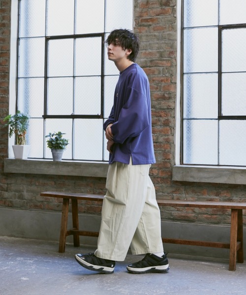 Alpinus(アルピナス)の「smoke color long sleeve Tee / スモークカラー ロングスリーブTシャツ(Tシャツ/カットソー・メンズ・ブルー/グリーン/パープル・SMALL/MEDIUM)」の20枚目の写真