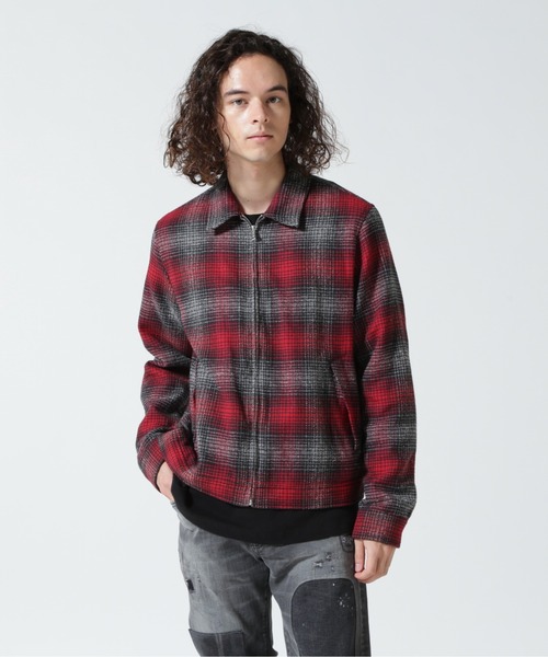 MINEDENIM オンブレチェック ハリントンジャケット MINEDENIM - RS.Nep Check Loose Harrington JKT （RPT