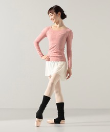 CHACOTT - Chacott 140 150 ノーソーイングニット リボントゥシューズ柄 ノーソーイングニット】トゥシューズリボンニットトップ