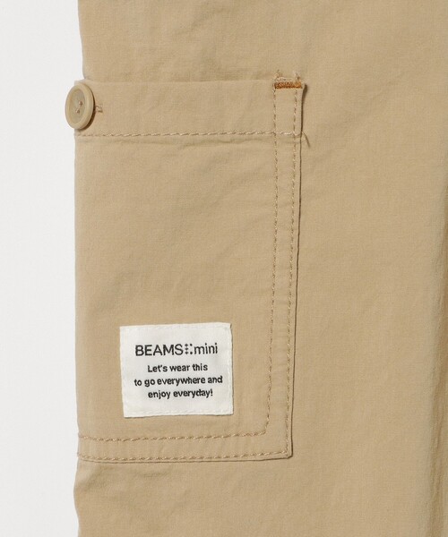 BEAMS mini（ビームスミニ）の「BEAMS mini / ポケット キャンプ サロペット（90～150cm）（サロペット/オーバーオール・キッズ・オリーブ/ベージュ/ネイビー・90/100/110/120/130/140/150）」の9枚目の写真