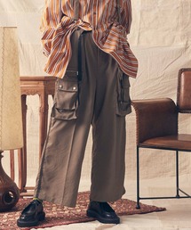 《ユニセックスアイテム》サスペンダー付きロングベルトワンタックパラシュートパンツ 【MAISON SPECIAL/メゾンスペシャル】■セットアップ対応■