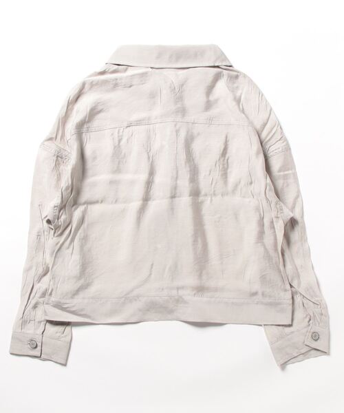 INTERPLANET（インタープラネット）の「配色ステッチシアーＧジャン（その他アウター・レディース・ブルー/ブラック/ライトグレー/アイボリー・FREE）」の5枚目の写真