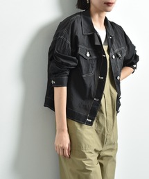 配色ステッチシアーＧジャン