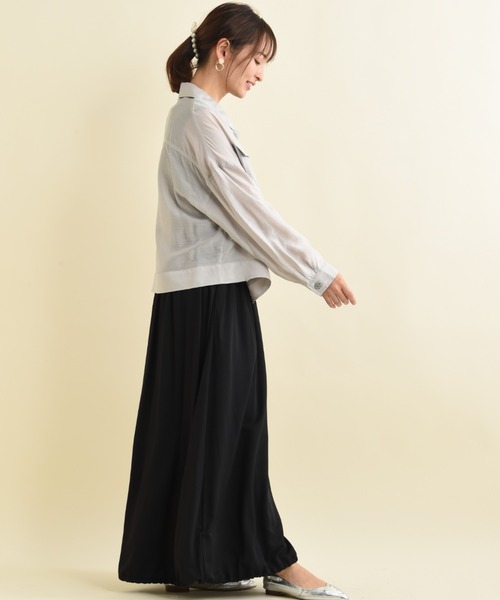 INTERPLANET（インタープラネット）の「配色ステッチシアーＧジャン（その他アウター・レディース・ブルー/ブラック/ライトグレー/アイボリー・FREE）」の12枚目の写真