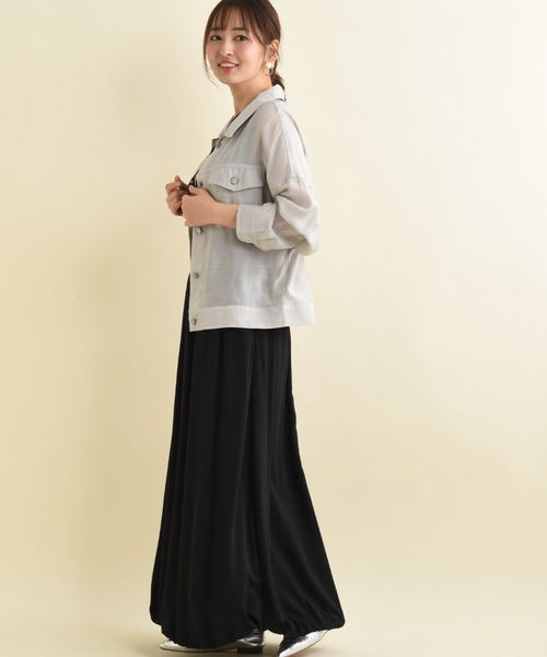 INTERPLANET（インタープラネット）の「配色ステッチシアーＧジャン（その他アウター・レディース・ブルー/ブラック/ライトグレー/アイボリー・FREE）」の14枚目の写真