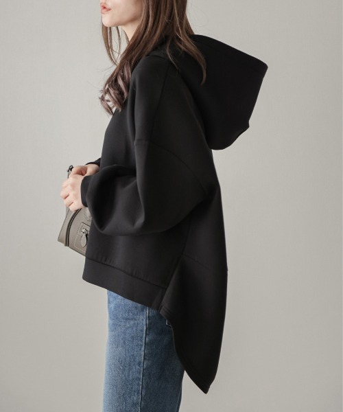 AMELY(エミリー)の「バルーンシルエットパーカー(パーカー・レディース・ネイビー/ライトグレー/ブラック/ダークグレー・フリー)」の12枚目の写真