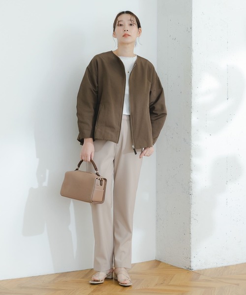 F by ROSSO（エフバイロッソ）の「F by ROSSO　グログランギャザーショートコート（ブルゾン・レディース・ブラック/カーキ・FREE）」の18枚目の写真