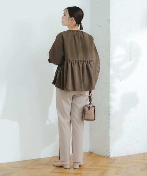 F by ROSSO（エフバイロッソ）の「F by ROSSO　グログランギャザーショートコート（ブルゾン・レディース・ブラック/カーキ・FREE）」の19枚目の写真