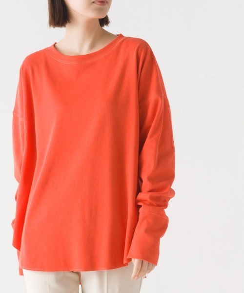 OMNES（オムネス）の「リブ裾ラウンドプルオーバー長袖（その他トップス・レディース・オレンジ/ホワイト系その他/ブラック/アイボリー/オリーブ/ブルー/ラベンダー/ベージュ系その他/グレー系その他/ブラック系その他/ホワイト系その他2/ベージュ×ブラック/グレー・FREE）」の13枚目の写真