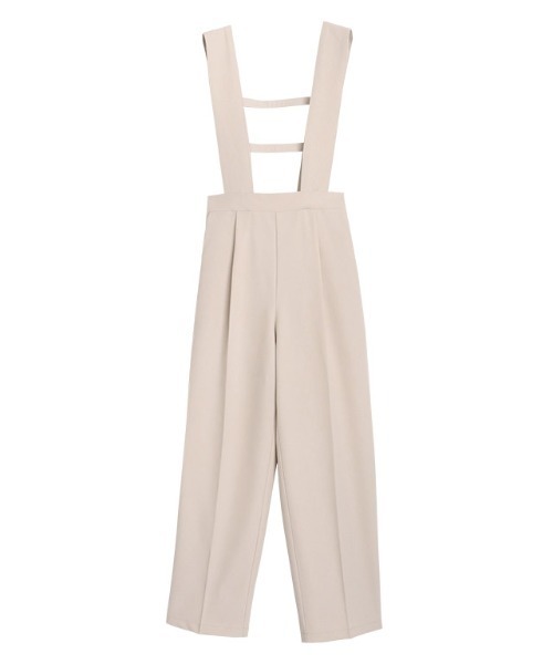 Pierrot（ピエロ）の「2wayワイドストラップサロペット（サロペット/オーバーオール・レディース・ライトベージュ/ネイビー/ブラック・M/L/PM）」の4枚目の写真