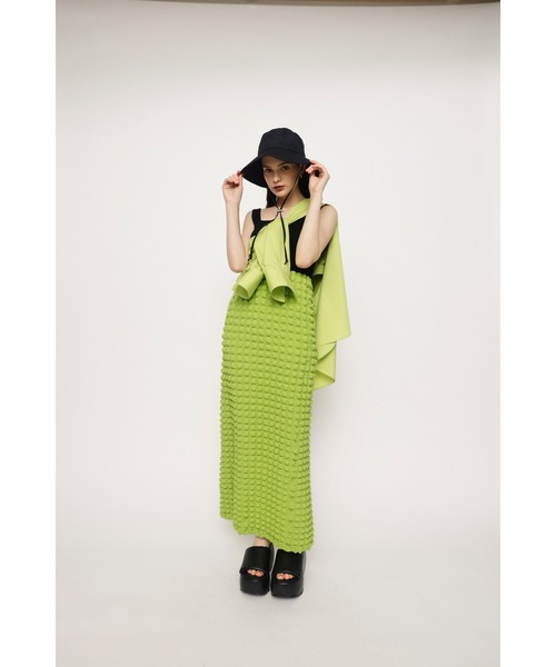 SLY(スライ)の「FLOATING JQ PENCIL SK セットアップ可能(スカート・レディース・ブラック/アイボリー/グリーン・FREE)」の4枚目の写真