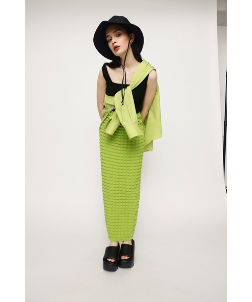 SLY(スライ)の「FLOATING JQ PENCIL SK セットアップ可能(スカート・レディース・ブラック/アイボリー/グリーン・FREE)」の6枚目の写真