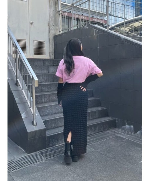 SLY(スライ)の「FLOATING JQ PENCIL SK セットアップ可能(スカート・レディース・ブラック/アイボリー/グリーン・FREE)」の8枚目の写真