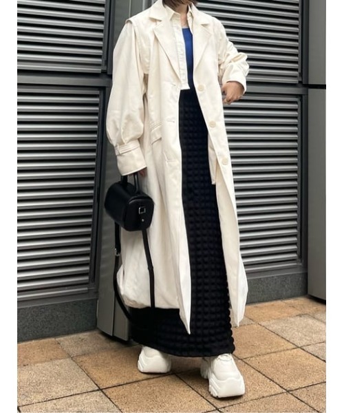 SLY(スライ)の「FLOATING JQ PENCIL SK セットアップ可能(スカート・レディース・ブラック/アイボリー/グリーン・FREE)」の9枚目の写真