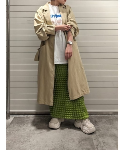 SLY(スライ)の「FLOATING JQ PENCIL SK セットアップ可能(スカート・レディース・ブラック/アイボリー/グリーン・FREE)」の19枚目の写真