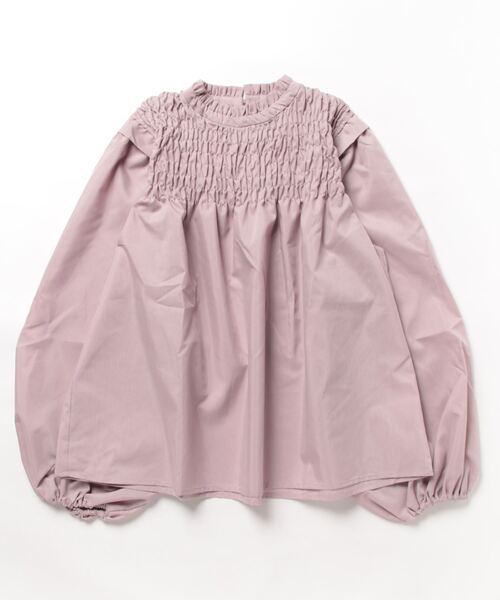 STYLEBLOCK（スタイルブロック）の「ブロードボリュームスリーブシャーリングブラウス（シャツ/ブラウス・レディース・ライトグレー/ピンク/ブラック・M）」の3枚目の写真