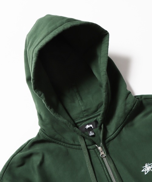 STUSSY（ステューシー）の「STUSSY/ステューシー STOCK LOGO ZIP HOOD ジップフーディー パーカー（パーカー・メンズ・グリーン・L/M/XL/S）」の3枚目の写真