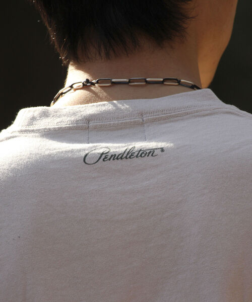 PENDLETON（ペンドルトン）の「【PENDLETON/ペンドルトン】フロントプリントTシャツ ルーズシルエット ワンポイントロゴ（Tシャツ/カットソー・メンズ・キナリ/ブラック/ホワイト/チャコールグレー/ライトグレー/オフホワイト/ネイビー・M/L/XL）」の16枚目の写真