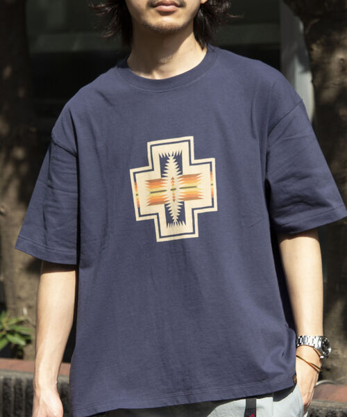 PENDLETON（ペンドルトン）の「【PENDLETON/ペンドルトン】フロントプリントTシャツ ルーズシルエット ワンポイントロゴ（Tシャツ/カットソー・メンズ・キナリ/ブラック/ホワイト/チャコールグレー/ライトグレー/オフホワイト/ネイビー・M/L/XL）」の10枚目の写真