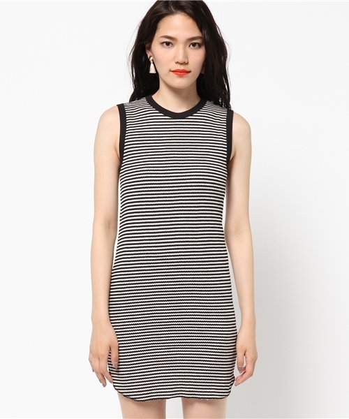 SLY（スライ）の「Miller×SLY THERMAL OP（ワンピース・レディース・トップグレー/ホワイト/ブラック/マルチ・2/1）」の5枚目の写真