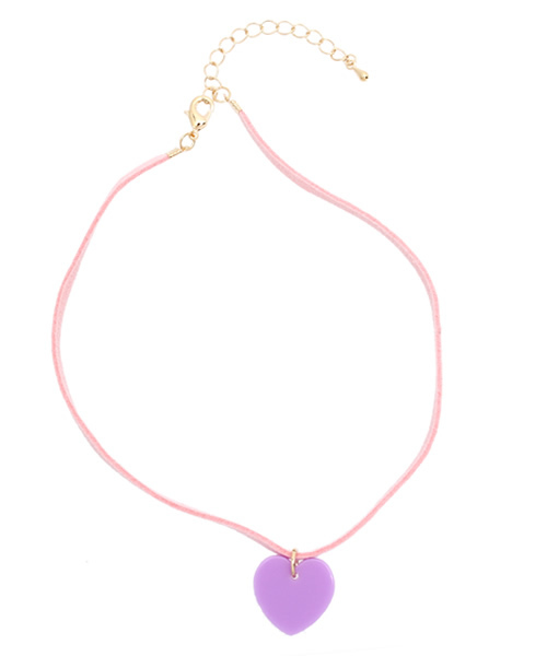 WEGO（ウィゴー）の「WEGO/ハートチョーカー（ネックレス・レディース・ピンク/パープル/ホワイト・FREE）」の3枚目の写真