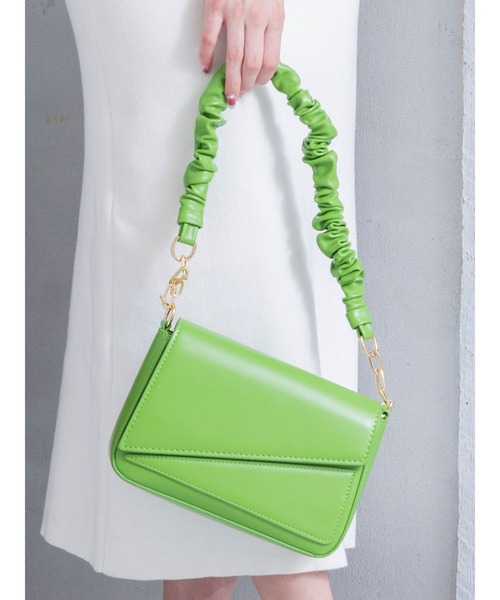 DURAS（デュラス）の「ギャザーショルダーバッグ（ショルダーバッグ・レディース・ホワイト/ブラック/ピンク/グリーン・FREE）」の3枚目の写真