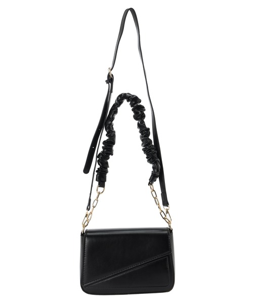 DURAS（デュラス）の「ギャザーショルダーバッグ（ショルダーバッグ・レディース・ホワイト/ブラック/ピンク/グリーン・FREE）」の5枚目の写真