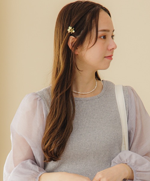 flower（フラワー）の「マリーゴールドクリップ 2ピース（バレッタ/ヘアクリップ・レディース・ゴールド・FREE）」の3枚目の写真