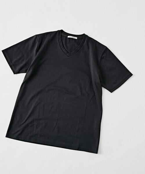 MEN'S MELROSE（メンズメルローズ）の「【WEB限定】ハイゲージスムースVネックTシャツ（Tシャツ/カットソー・メンズ・ホワイト/ネイビー/サックスブルー/チャコールグレー/ブラック・4/2/3）」の15枚目の写真