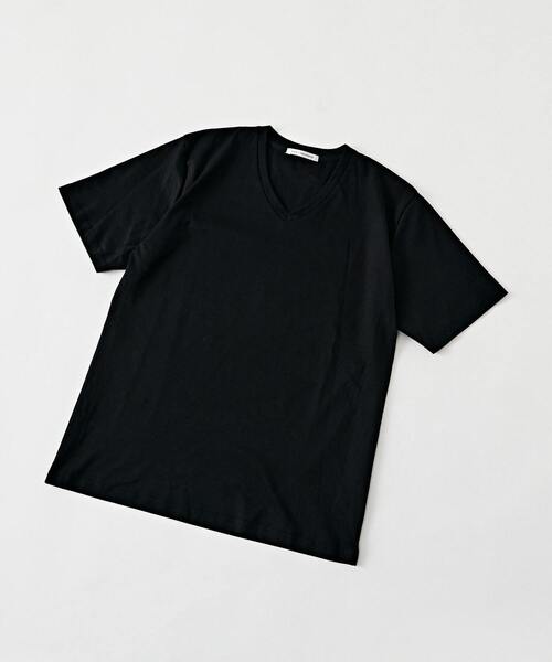 MEN'S MELROSE（メンズメルローズ）の「【WEB限定】ハイゲージスムースVネックTシャツ（Tシャツ/カットソー・メンズ・ホワイト/ネイビー/サックスブルー/チャコールグレー/ブラック・4/2/3）」の19枚目の写真