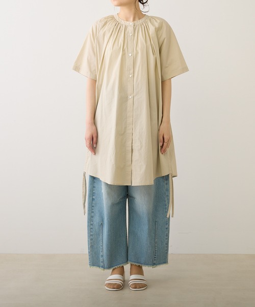 PUAL CE CIN（ピュアルセシン）の「【Du noir】サイドアジャストブラウス（シャツ/ブラウス・レディース・ベージュ/オフホワイト/ブラック・FREE）」の18枚目の写真