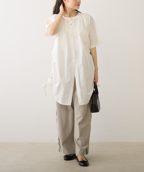 PUAL CE CIN（ピュアルセシン）の「【Du noir】サイドアジャストブラウス（シャツ/ブラウス・レディース・ベージュ/オフホワイト/ブラック・FREE）」の13枚目の写真