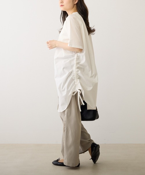 PUAL CE CIN（ピュアルセシン）の「【Du noir】サイドアジャストブラウス（シャツ/ブラウス・レディース・ベージュ/オフホワイト/ブラック・FREE）」の14枚目の写真