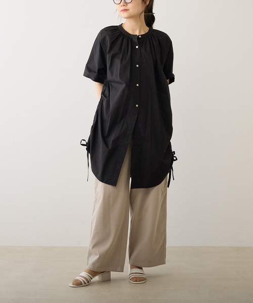 PUAL CE CIN（ピュアルセシン）の「【Du noir】サイドアジャストブラウス（シャツ/ブラウス・レディース・ベージュ/オフホワイト/ブラック・FREE）」の17枚目の写真