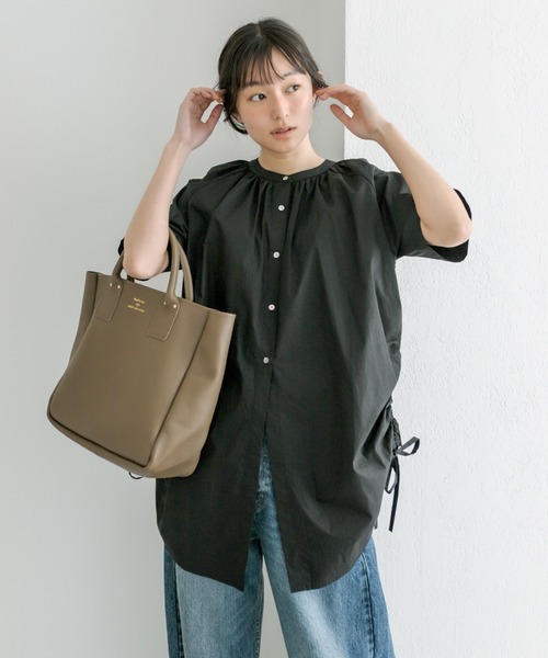 PUAL CE CIN（ピュアルセシン）の「【Du noir】サイドアジャストブラウス（シャツ/ブラウス・レディース・ベージュ/オフホワイト/ブラック・FREE）」の6枚目の写真