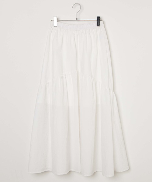 WEGO（ウィゴー）の「WEGO/【一部店限定】ギャザー切替ナイロンスカート（スカート・レディース・ホワイト/ブラック/オフホワイト・FREE）」の16枚目の写真
