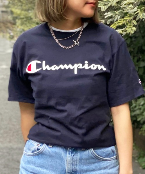 Champion(チャンピオン)の「【CHAMPION】チャンピオン Graphic Jersey Tee Script Logo GT23H Y0679 Y07718(Tシャツ/カットソー・メンズ・ホワイト/ネイビー/グレー/レッド/イエロー/ブラック/ブルー・S/M/L)」の5枚目の写真